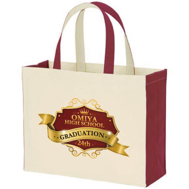 アクセントカラーマチ広ワイドバッグ(L)｜トートバッグ