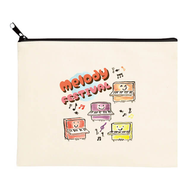 キャンバスフラットポーチ(L)｜トートバッグ