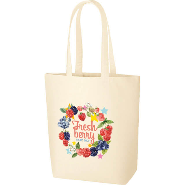 オーガニックコットン縦長トート（ナチュラル）