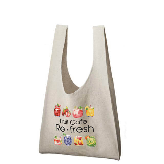 コットンリネンマルシェバッグ｜トートバッグ