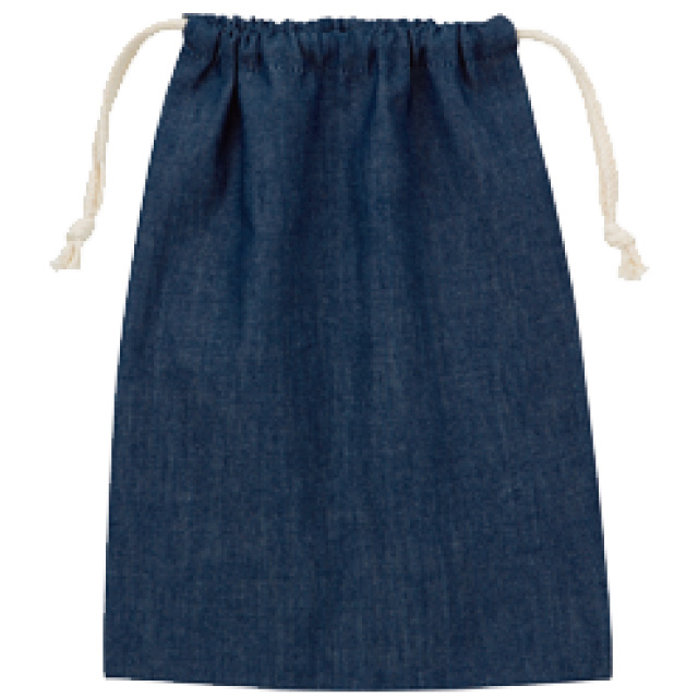 デニム巾着(M)｜トートバッグ