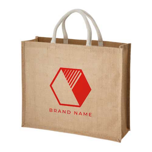 ジュートスクエアトート(L) ｜トートバッグ