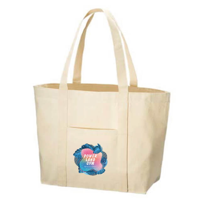 キャンバス仕切りポケット付トート