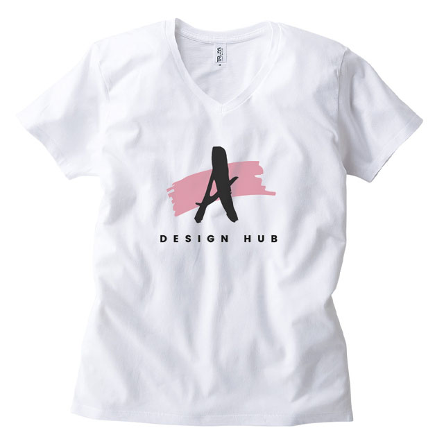 スリムVネックTシャツ