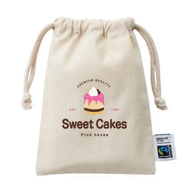 フェアトレードコットン巾着(S)｜トートバッグ