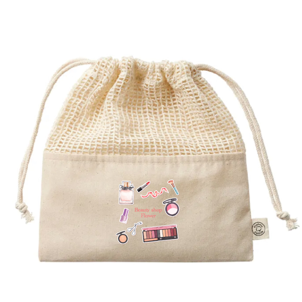 オーガニックコットン網目巾着(M)｜トートバッグ