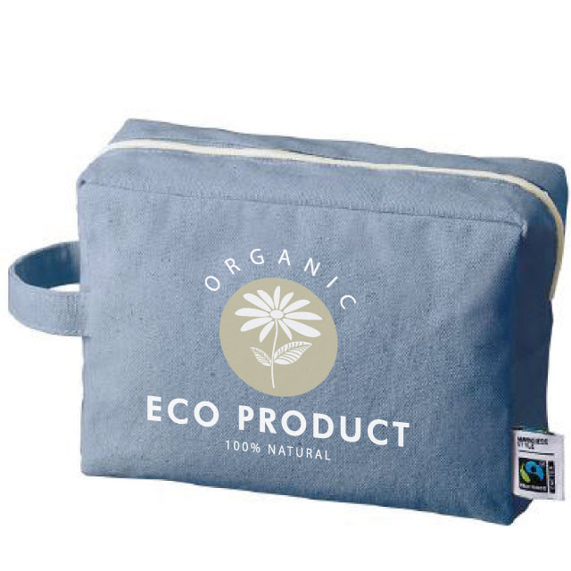 フェアトレードコットンキャンバスファスナーポーチ（L）｜トートバッグ