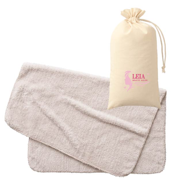 ふわふわ肩かけブランケット（巾着付き）