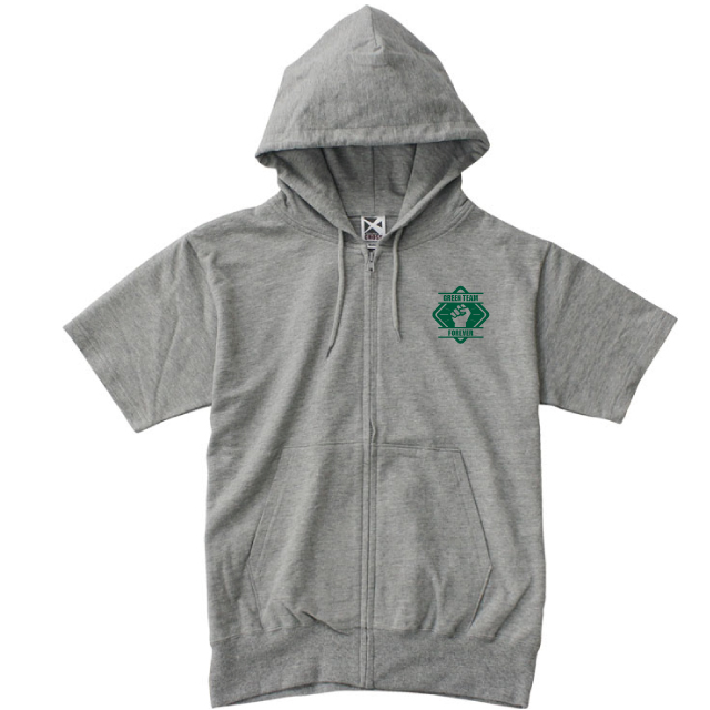 ハピネス半袖ジップパーカー