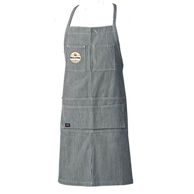 デニムストライプエプロン（首掛け）｜はっぴ・エプロン