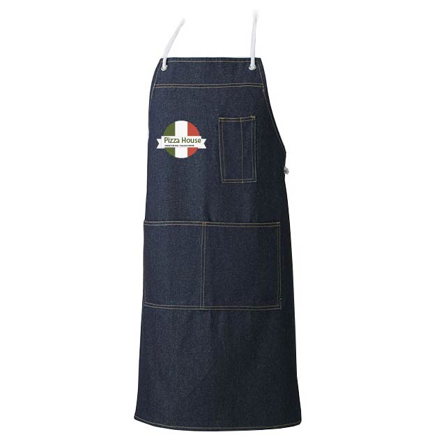 タフなデニムエプロン（首掛け）｜はっぴ・エプロン