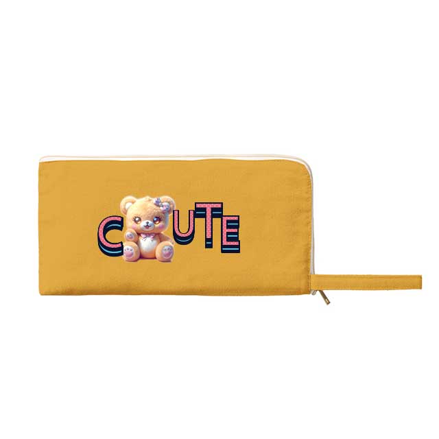 キャンバスL字ファスナーフラットポーチ（M）｜トートバッグ