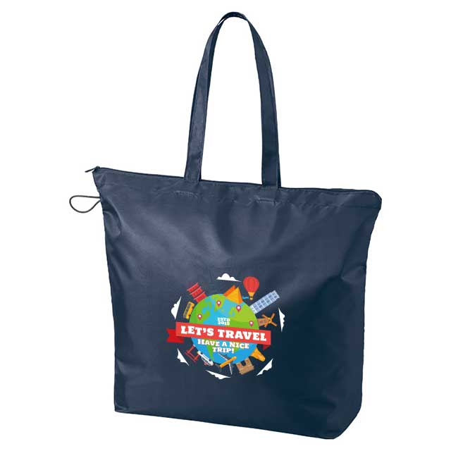 ポケッタブルファスナートートバッグ（L）｜トートバッグ