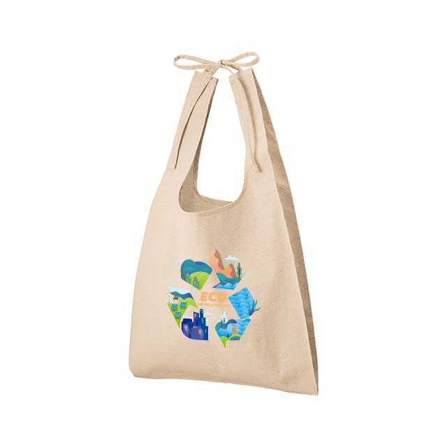 シャンブリック紐付マルシェバッグ｜トートバッグ