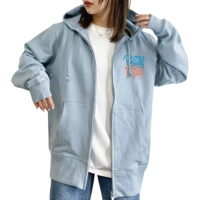 カラフルフードジップパーカー商品画像